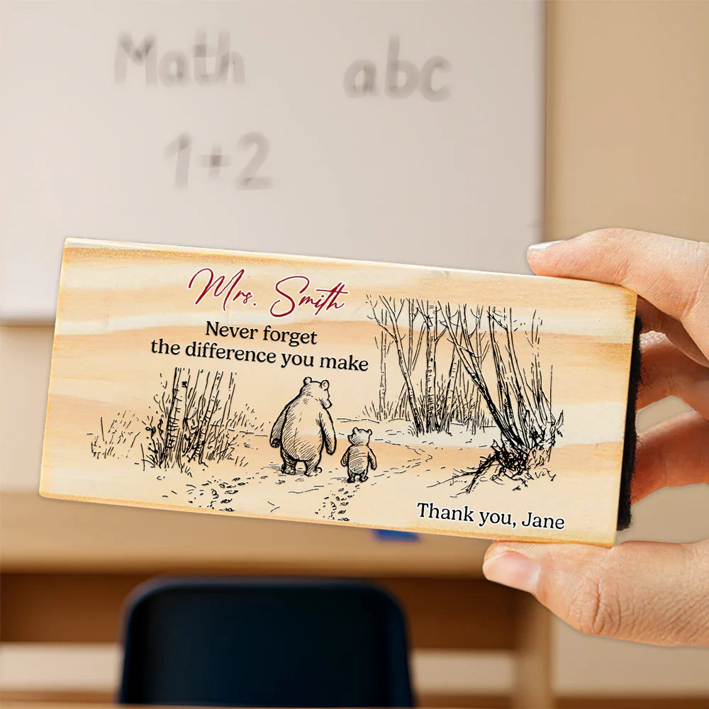 Never Forget The Difference You Make - Personalized Custom Whiteboard Eraser - Image 3