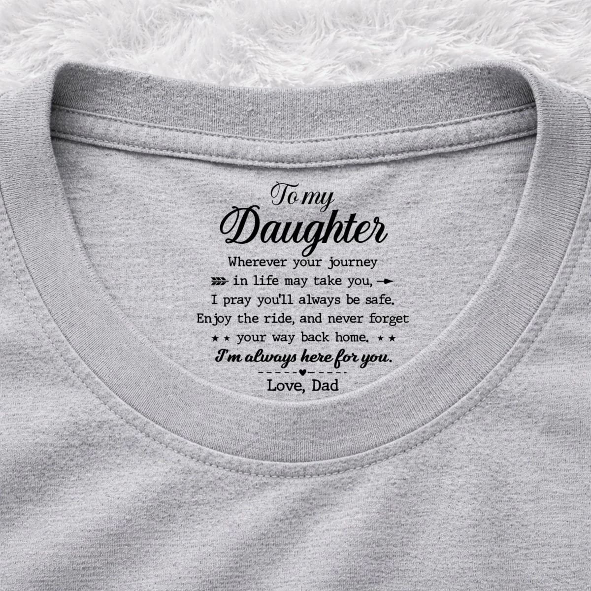 Never Forget Your Way Home - Personalized Custom Inside Neck Print T-Shirt - Image 10