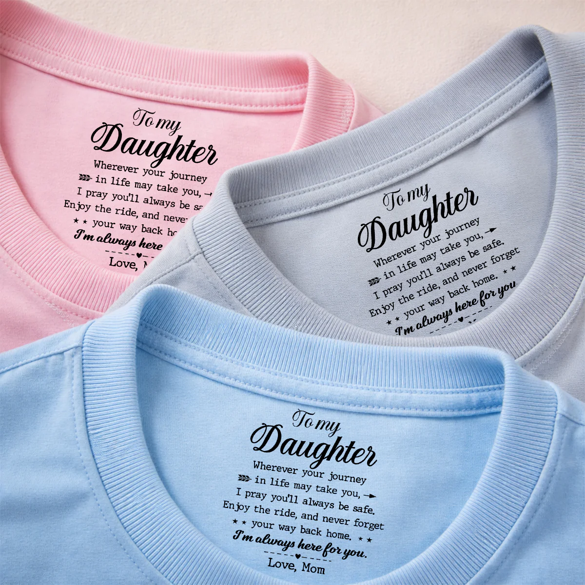 Never Forget Your Way Home - Personalized Custom Inside Neck Print T-Shirt - Image 4