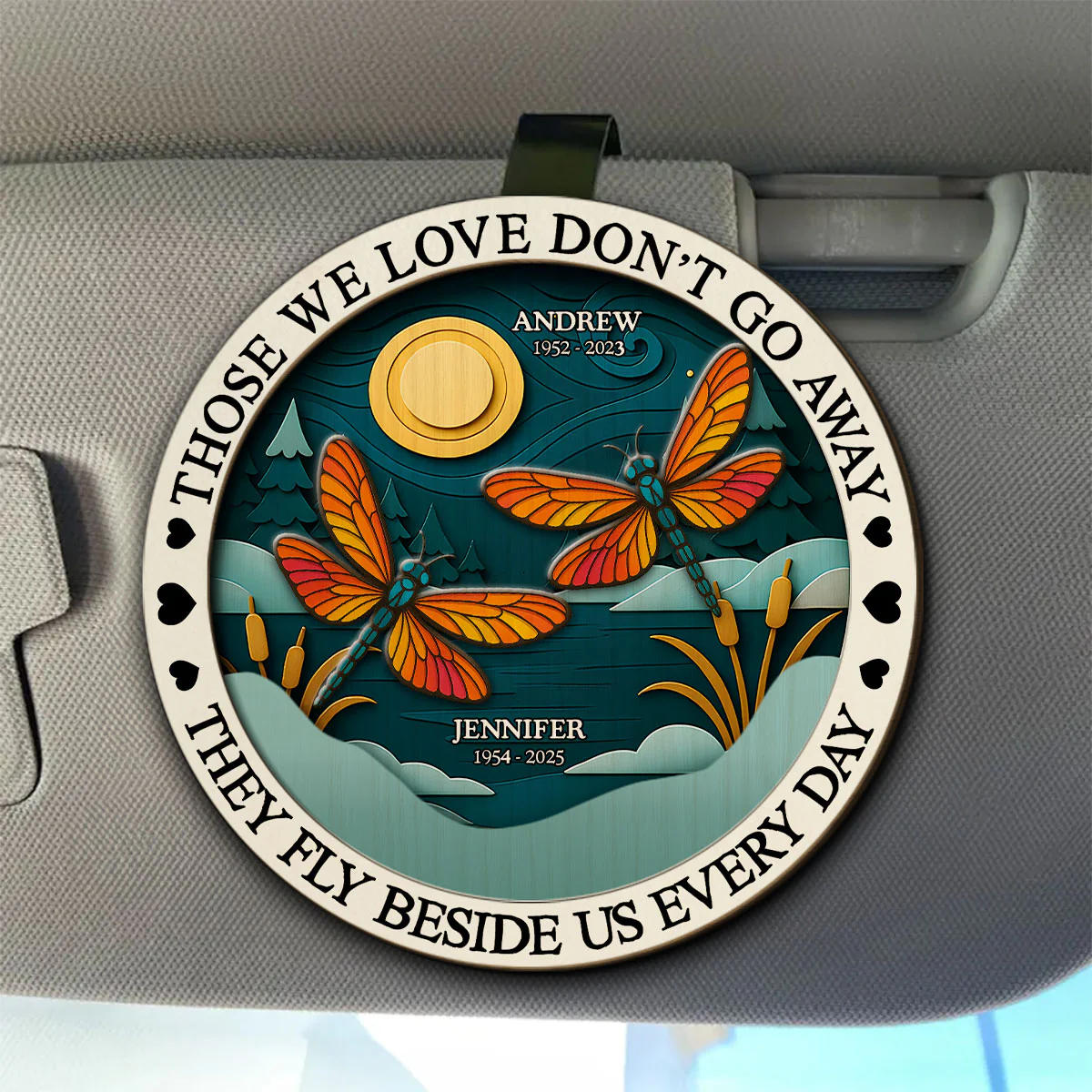 Never Gone From Me - Personalized Custom Car Visor Clip - Image 5