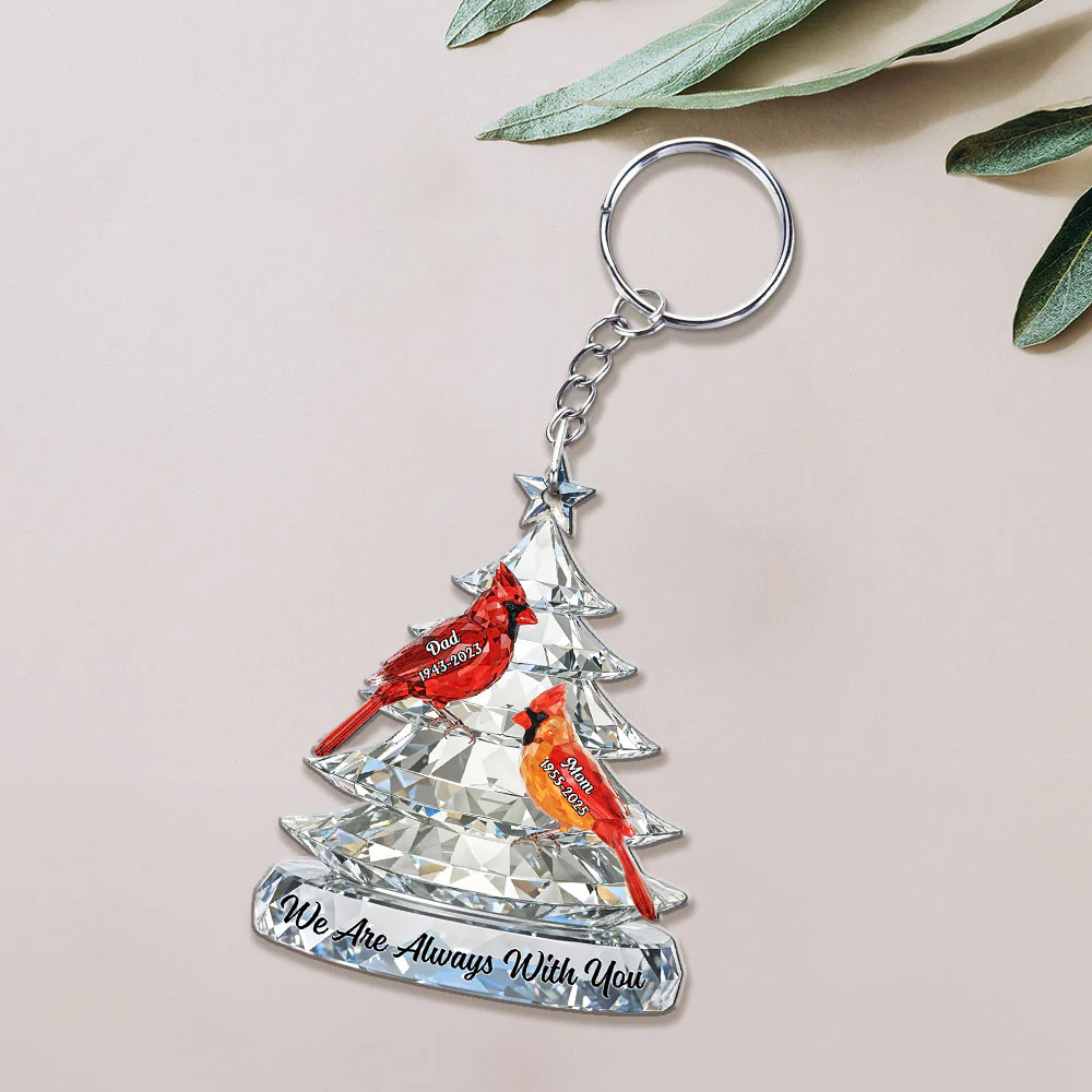 Never Leave Your Side - Personalized Custom 3D Effect Acrylic Keychain