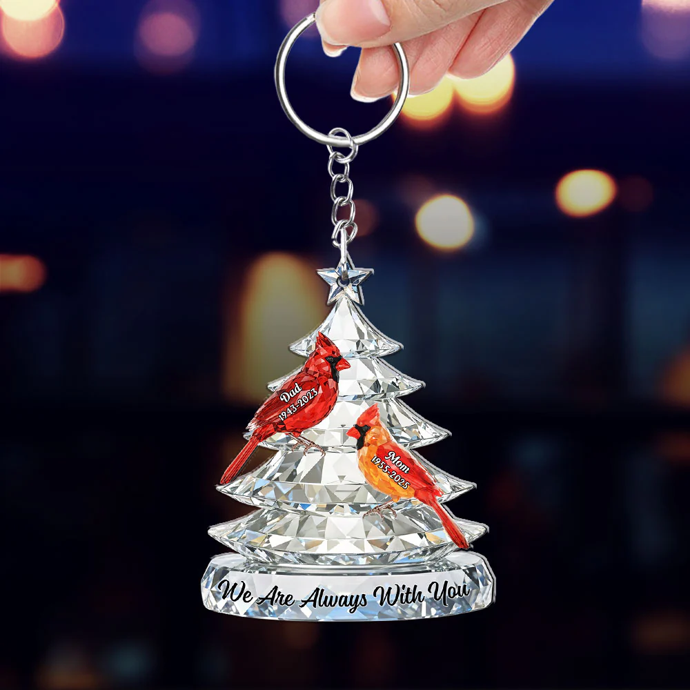 Never Leave Your Side - Personalized Custom 3D Effect Acrylic Keychain - Image 2