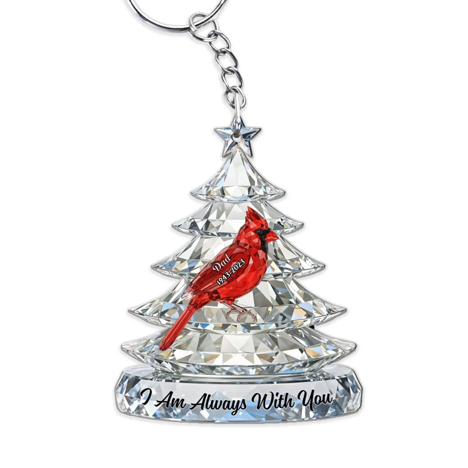 Never Leave Your Side - Personalized Custom 3D Effect Acrylic Keychain - Image 5