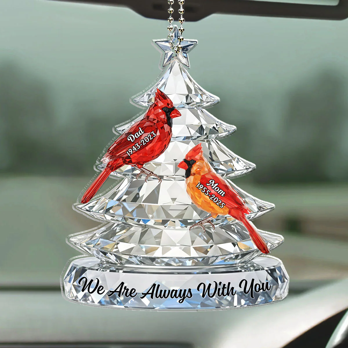 Never Leave Your Side - Personalized Custom 3D Effect Car Ornament - Image 4