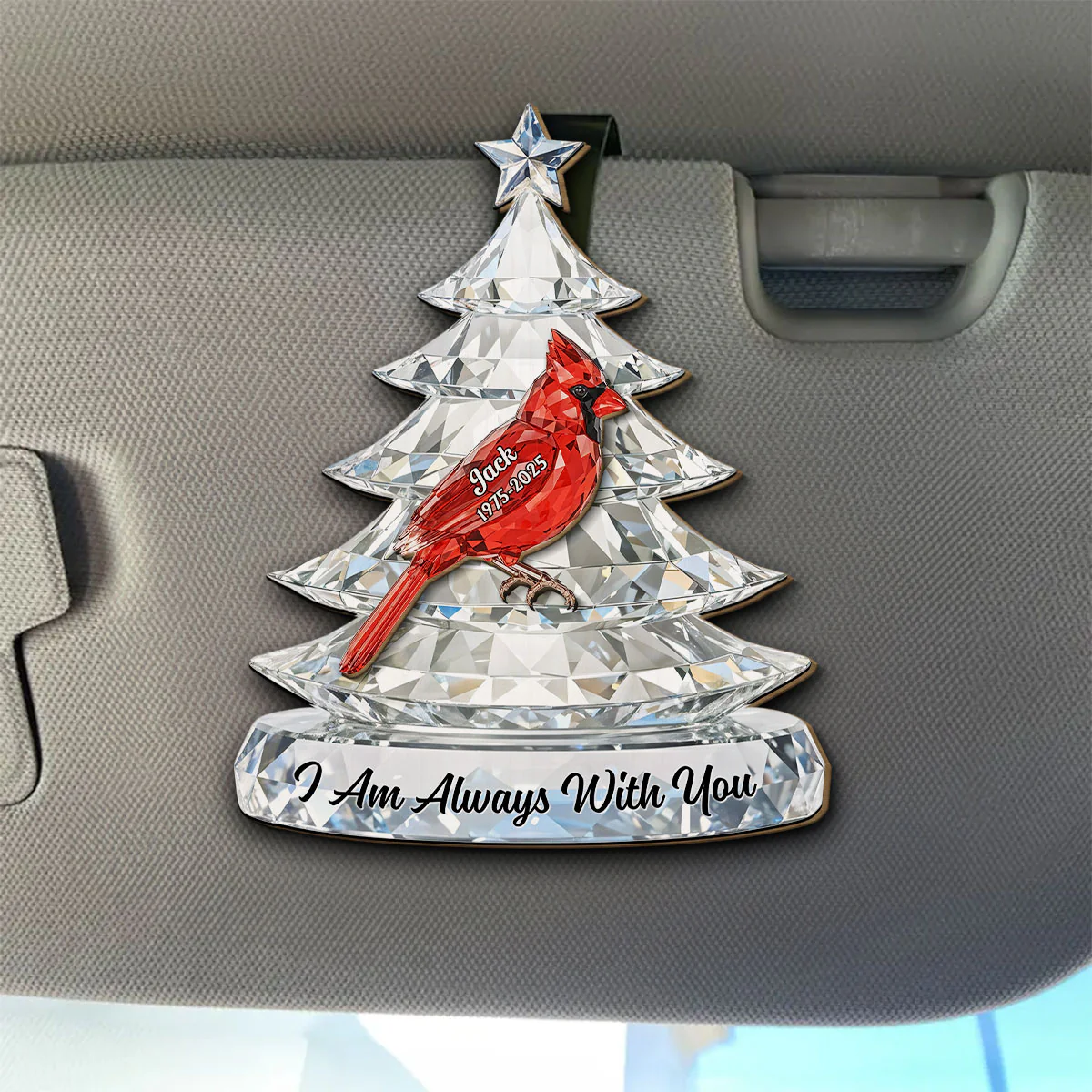 Never Leave Your Side - Personalized Custom 3D Effect Car Visor Clip - Image 4
