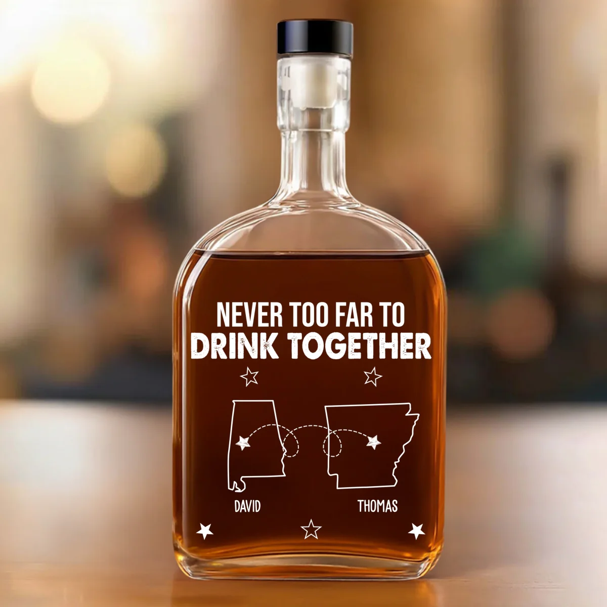Never Too Far - Personalized Custom Spirits Decanter - Image 7