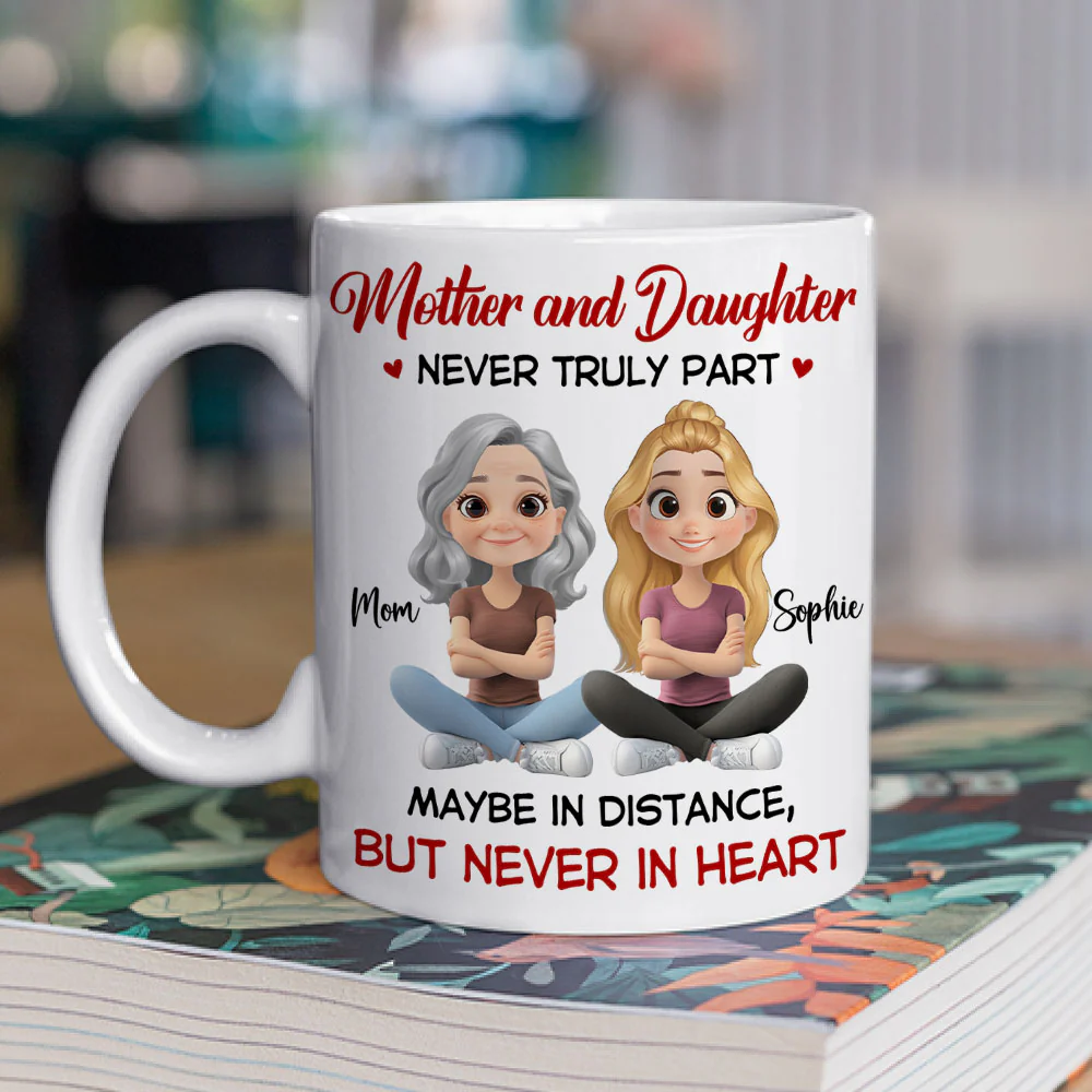 Never Truly Part - Personalized Custom Coffee Mug - Image 2