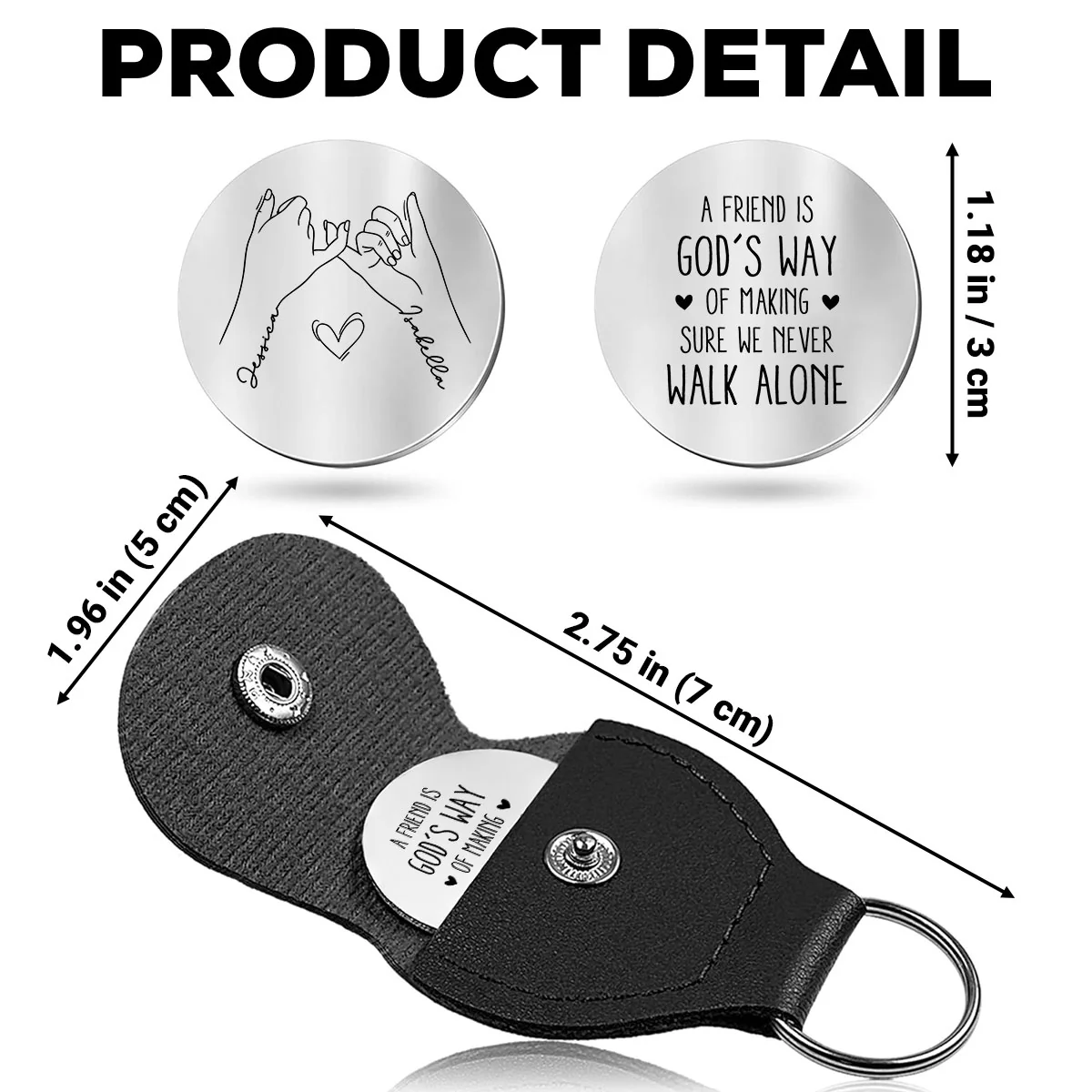 Never Walk Alone - Personalized Custom Pocket Hug - Image 5