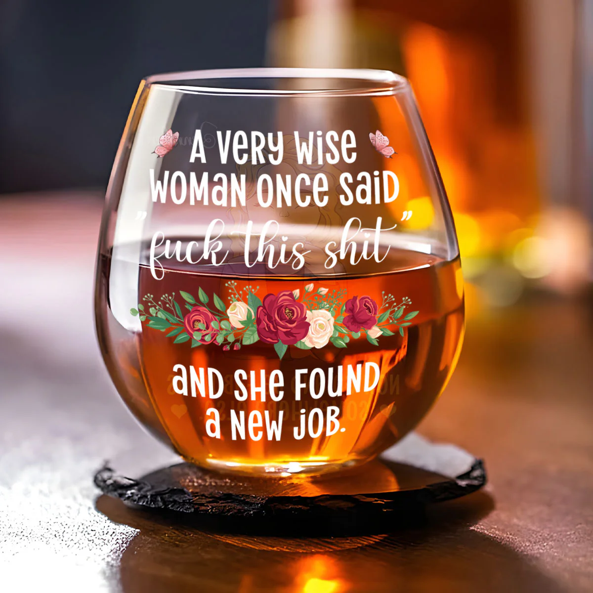 New Job New Fabulous You - Personalized Custom Wine Glass - Image 3