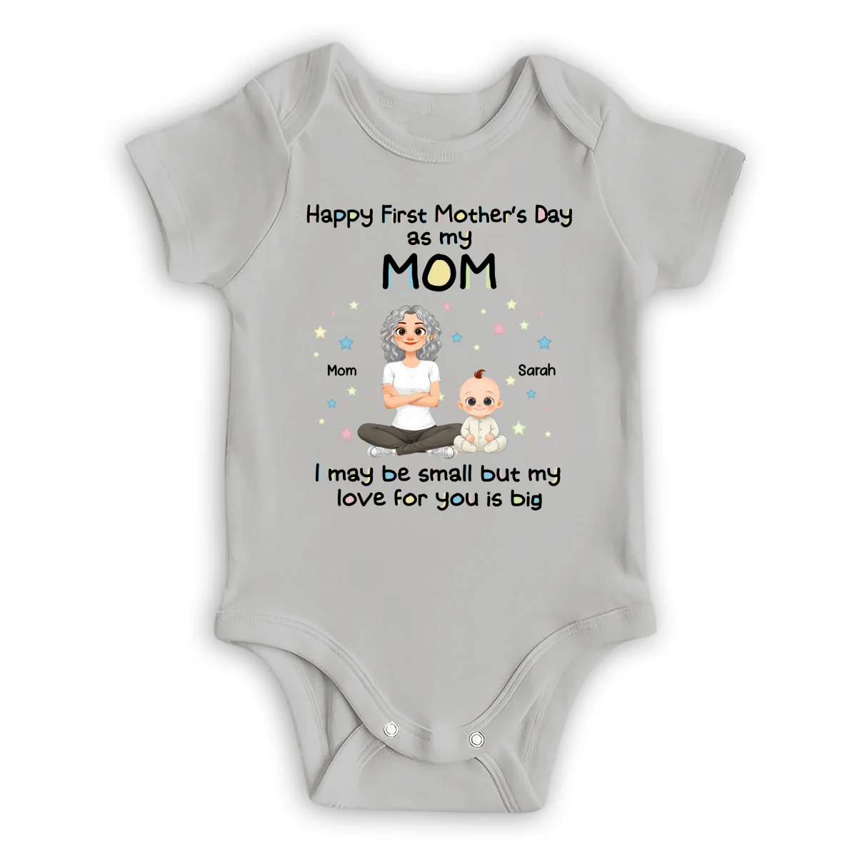 New Mom Love - Personalized Custom Baby Onesie - Image 7