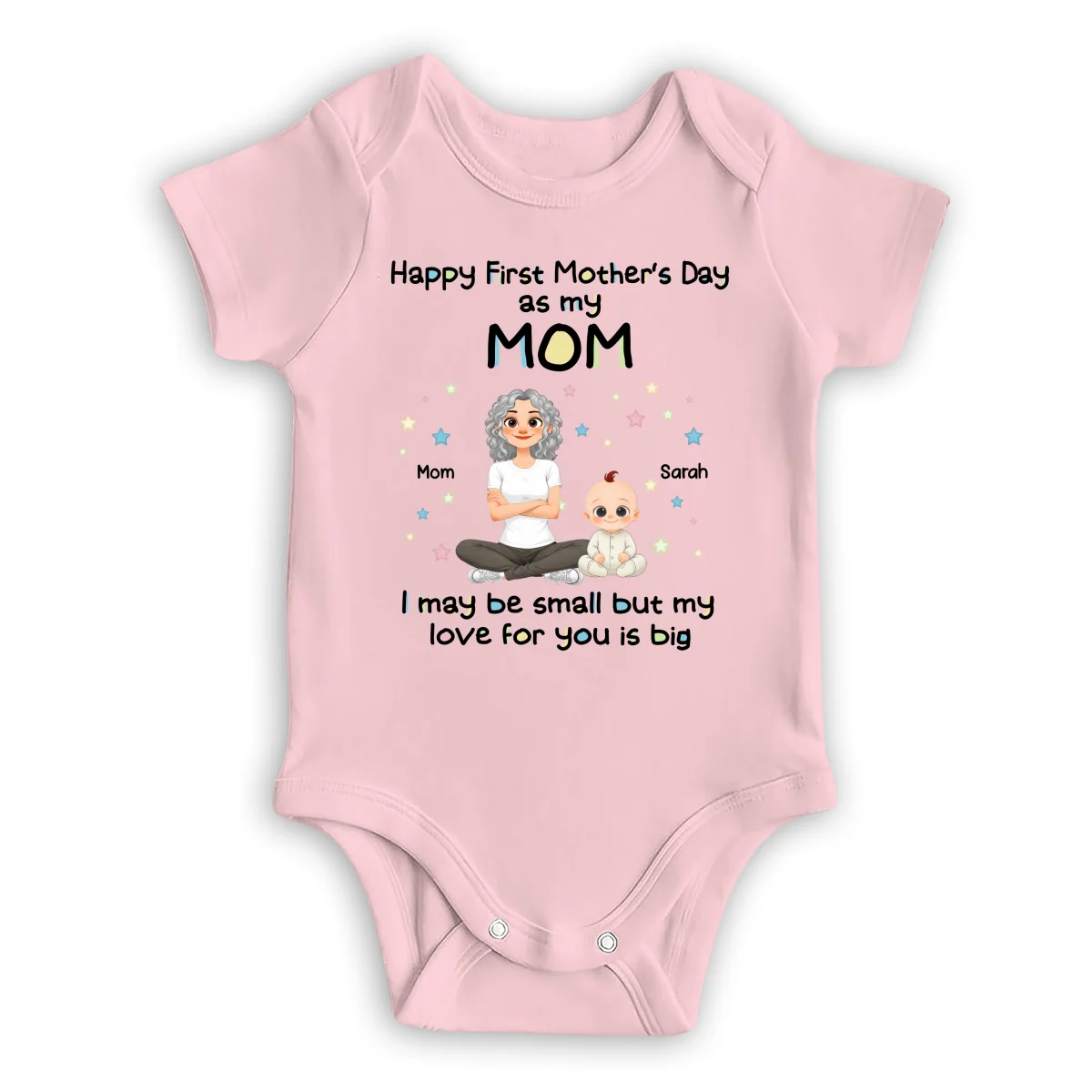 New Mom Love - Personalized Custom Baby Onesie - Image 9
