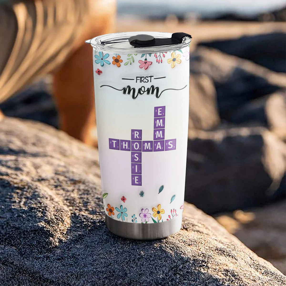 New Style First Mom Now Grandma - Personalized Custom 3D Inflated Effect Tumbler - Image 4