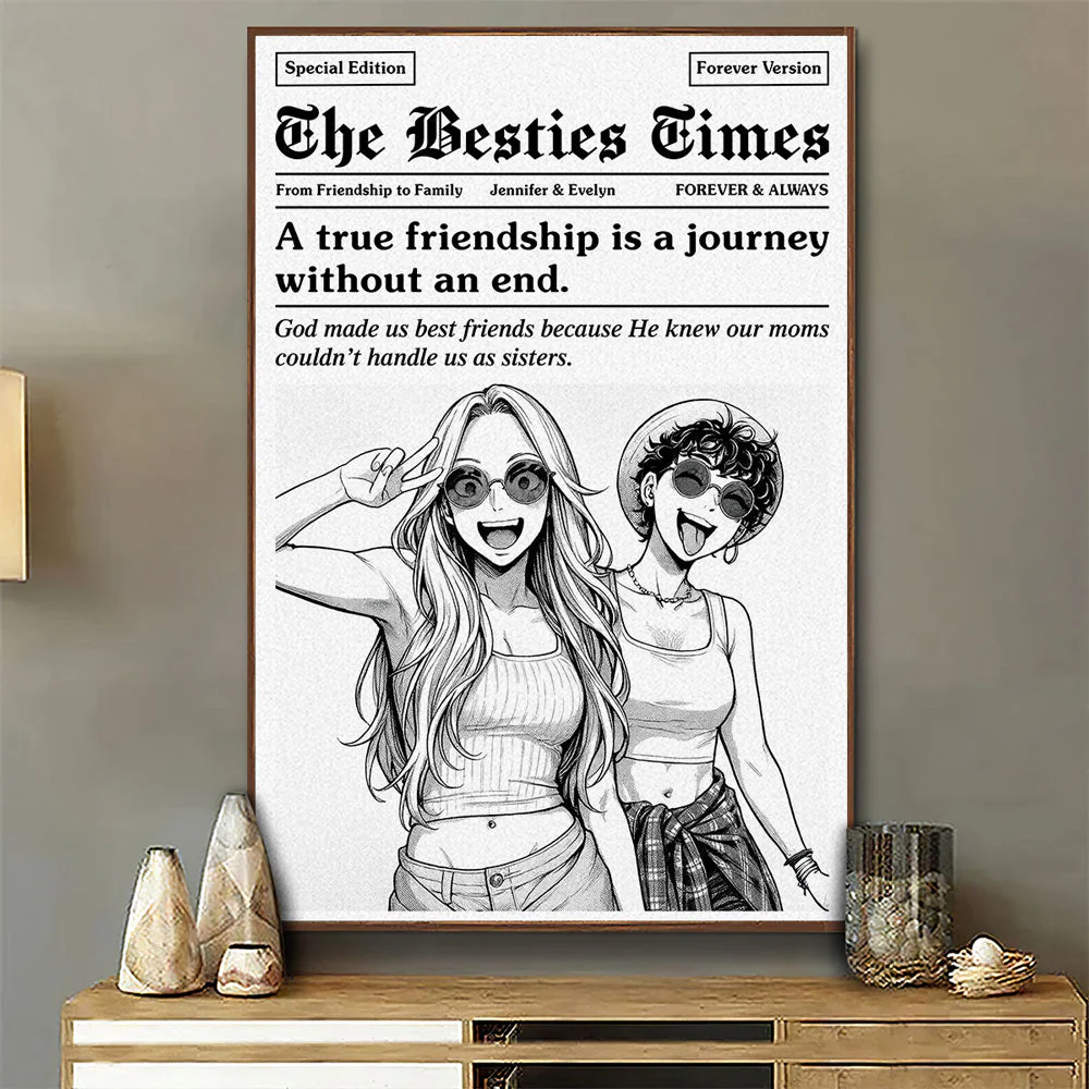Newspaper The Bestie Times - Personalized Custom Poster - Image 4