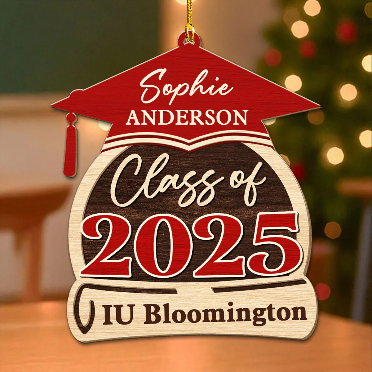 Next Chapter Starts Now - Personalized Custom Wood Ornament - Image 4