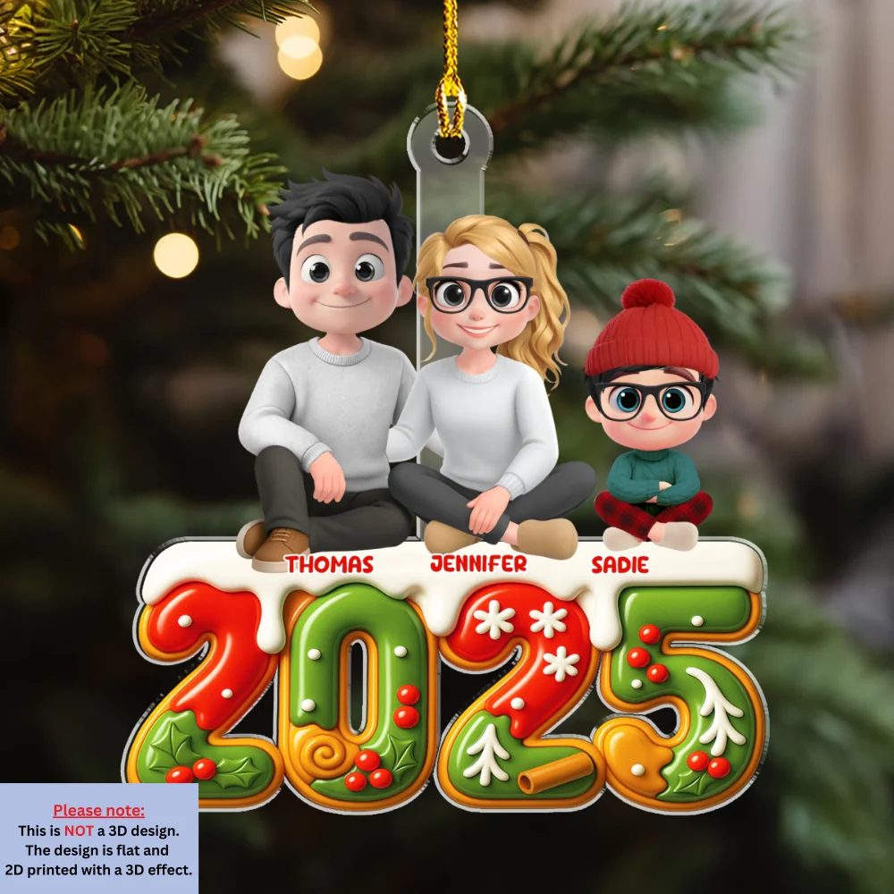 Next To Each Other - Personalized Custom 3D Effect Acrylic Ornament - Image 7