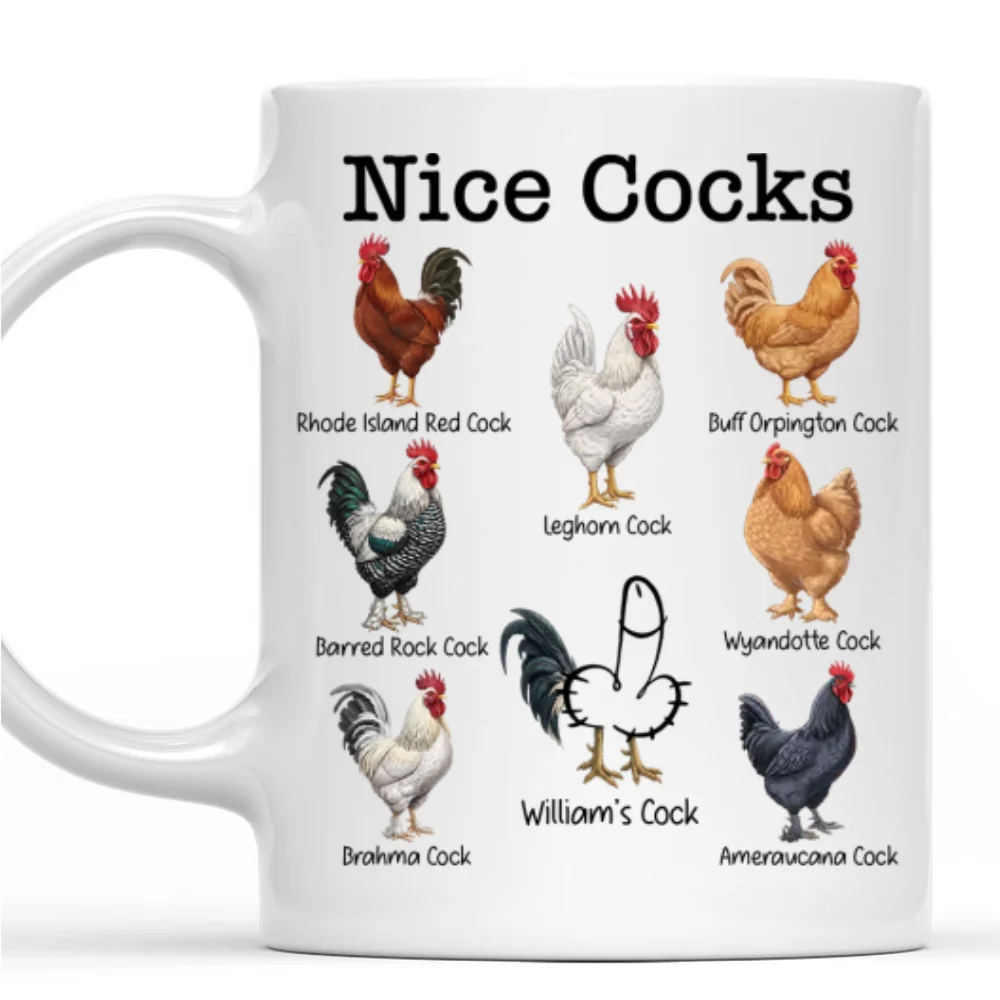 Nice Cocks - Personalized Custom Coffee Mug - Image 6