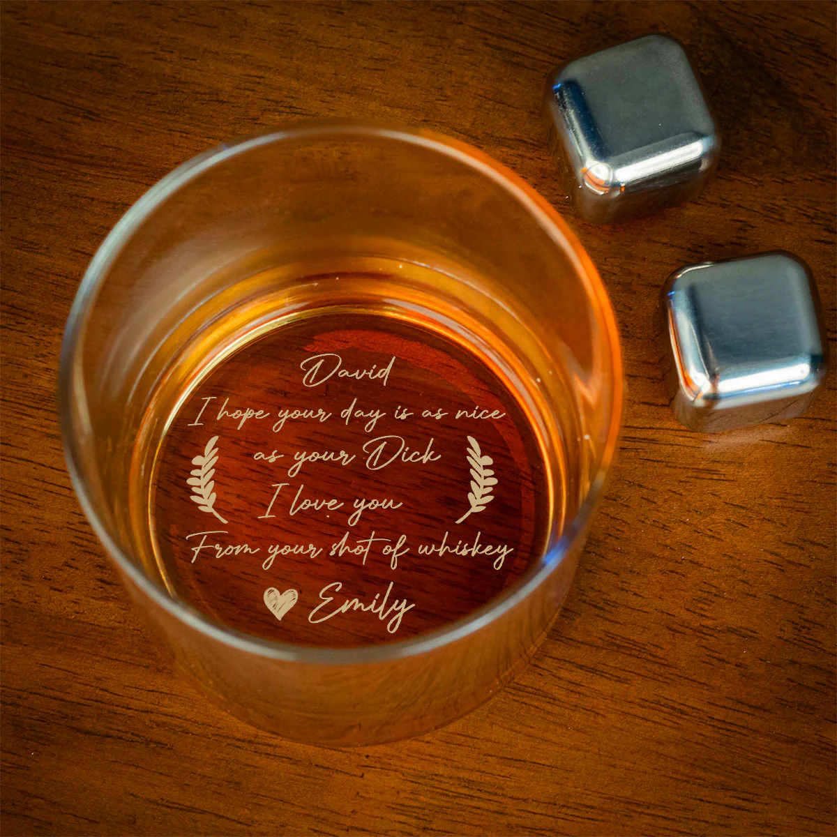 Nice Day - Personalized Custom Engraved Whiskey Glass - Image 2