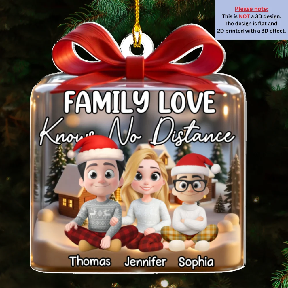 No Distance Between Us - Personalized Custom Acrylic Ornament - Image 6