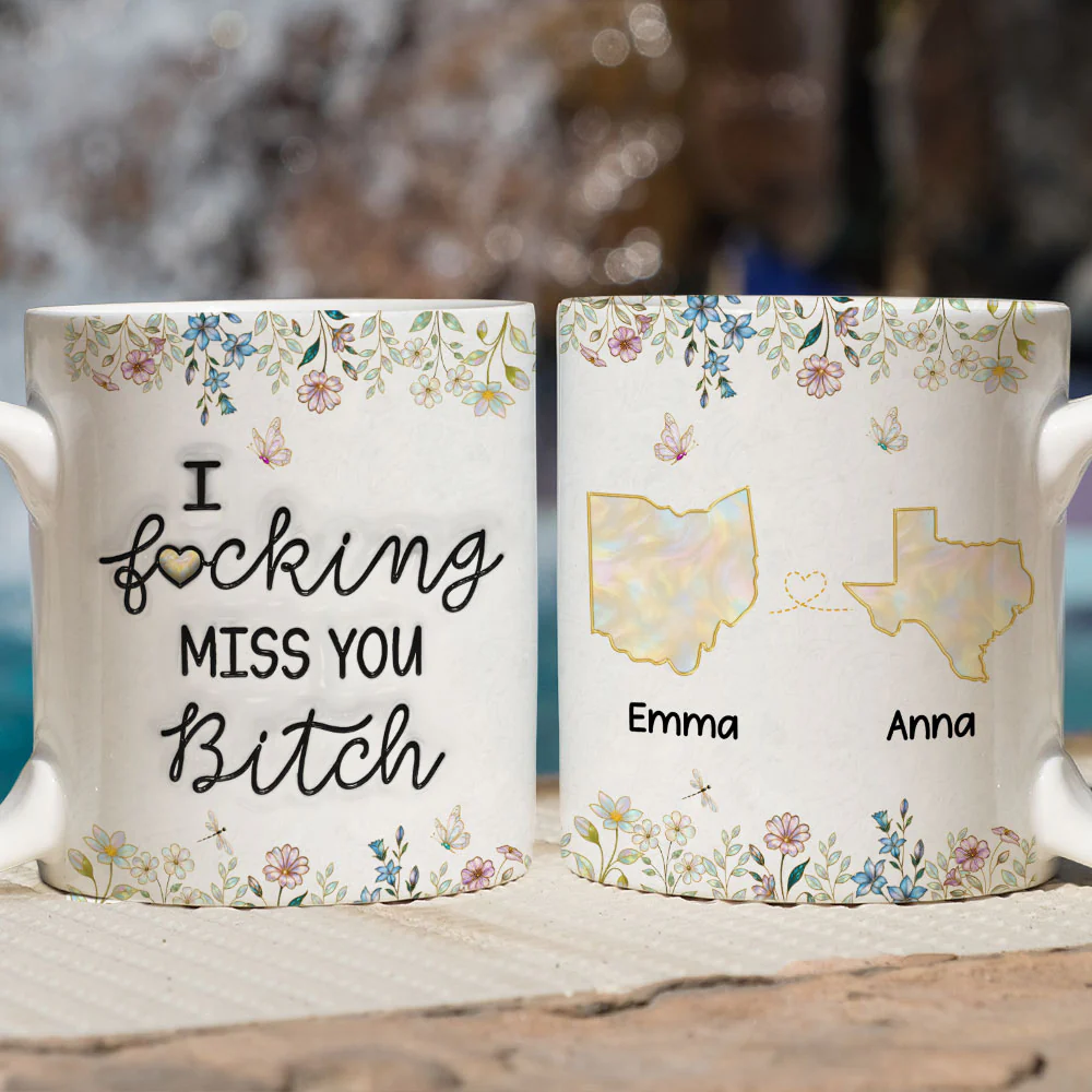 No Distance Can Break Us - Personalized Custom 3D Inflated Effect Mug - Image 2