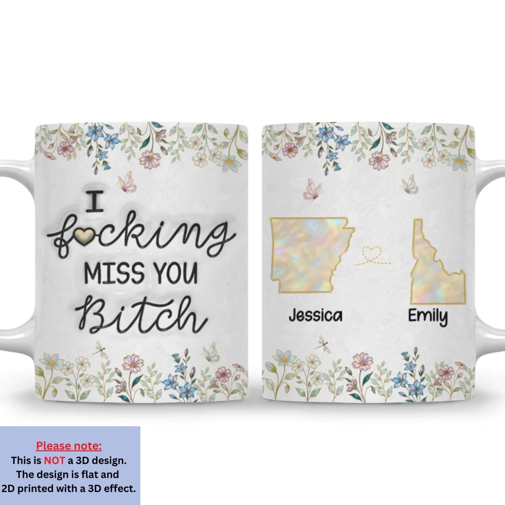 No Distance Can Break Us - Personalized Custom 3D Inflated Effect Mug - Image 7