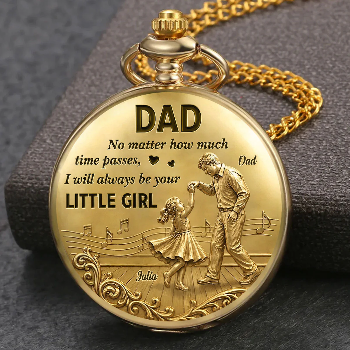 No Matter How Much Time Passes - Personalized Custom Print Pocket Watch