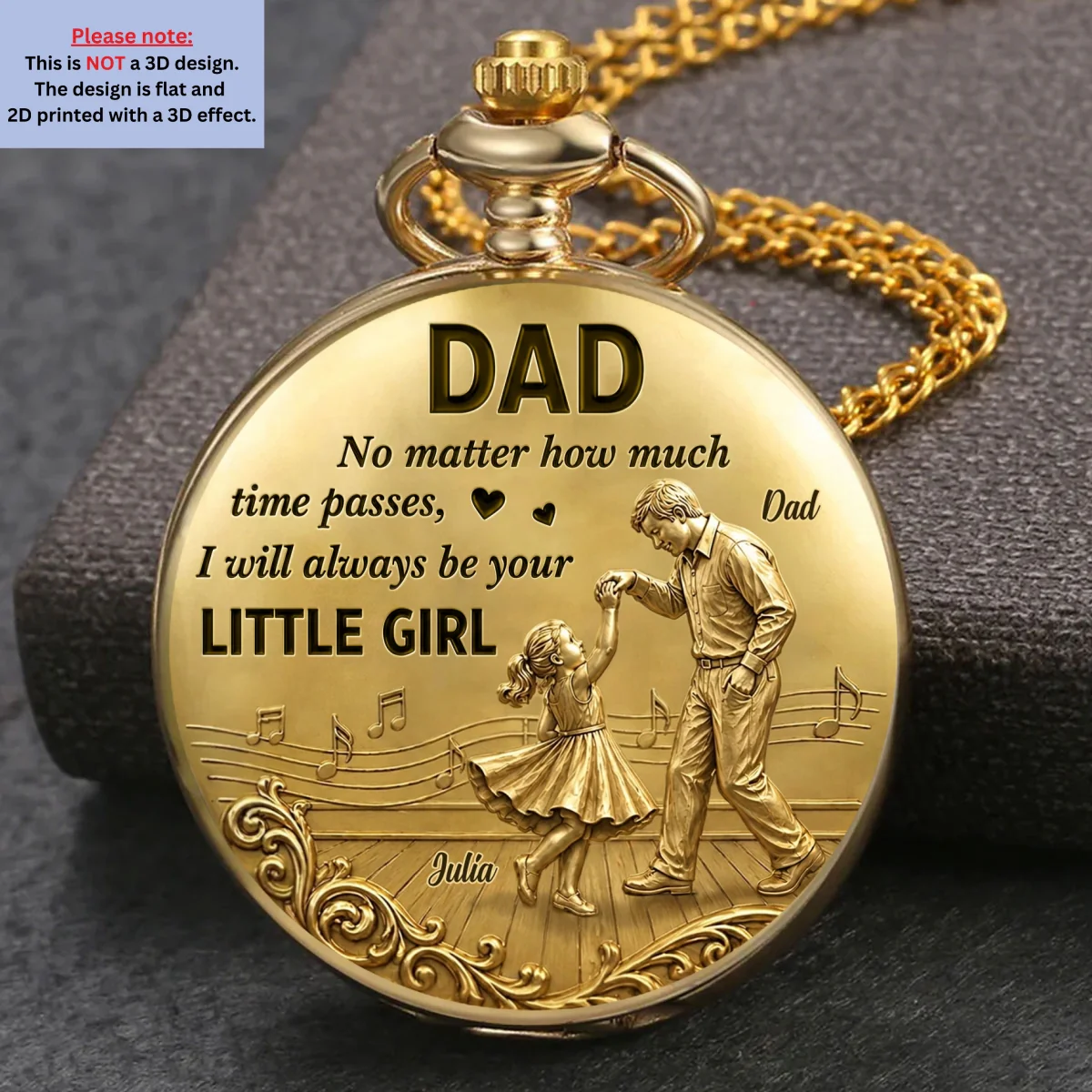 No Matter How Much Time Passes - Personalized Custom Print Pocket Watch - Image 6