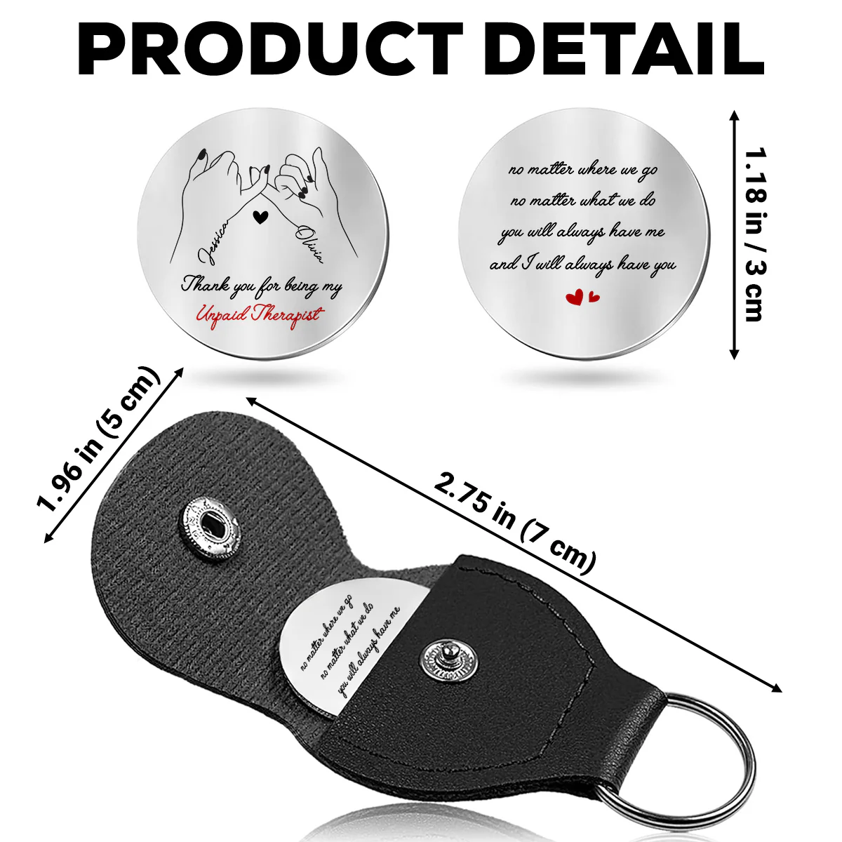 No Matter - Personalized Custom Pocket Hug - Image 5