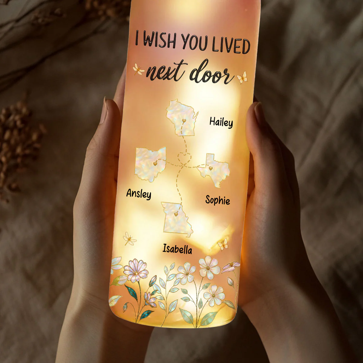No Matter the Distance - Personalized Custom Bottle Lamp - Image 3