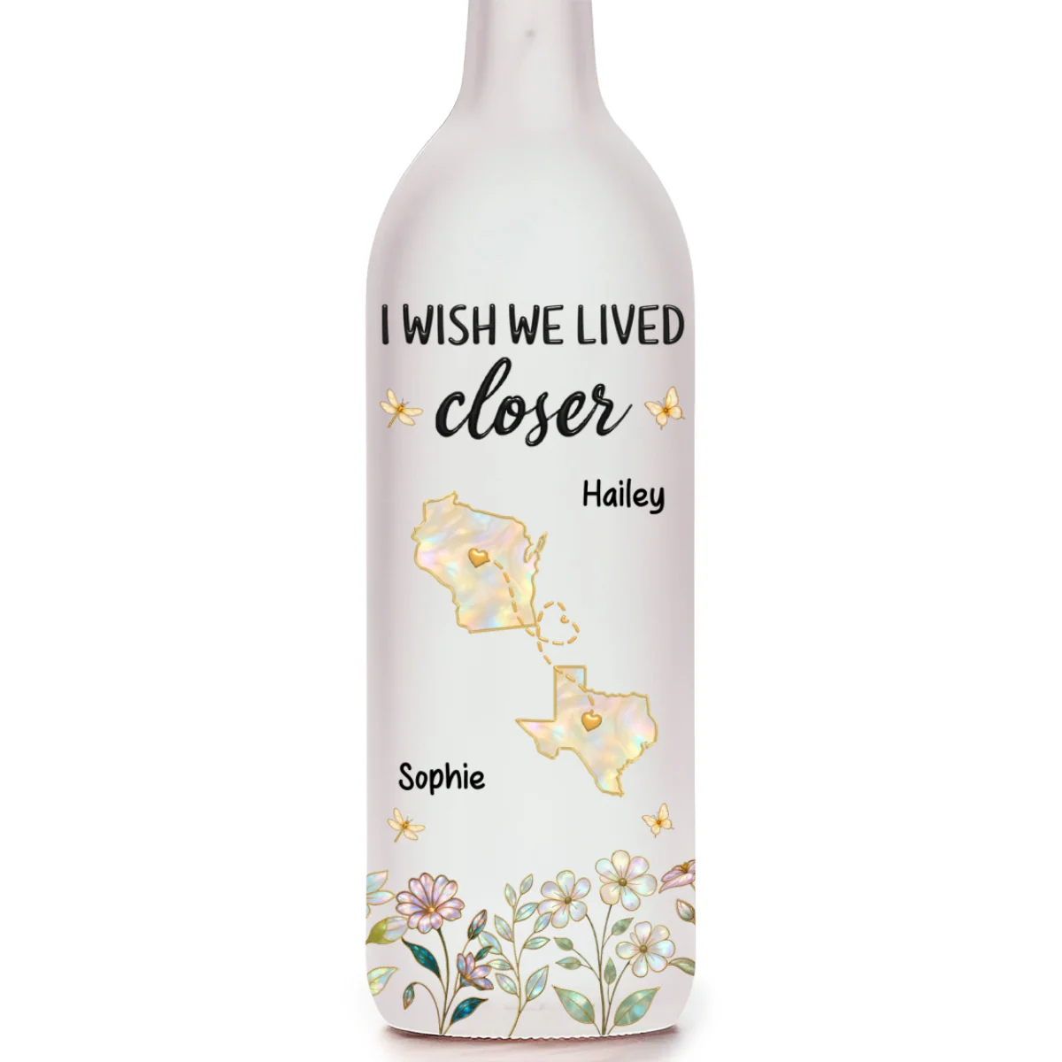 No Matter the Distance - Personalized Custom Bottle Lamp - Image 6