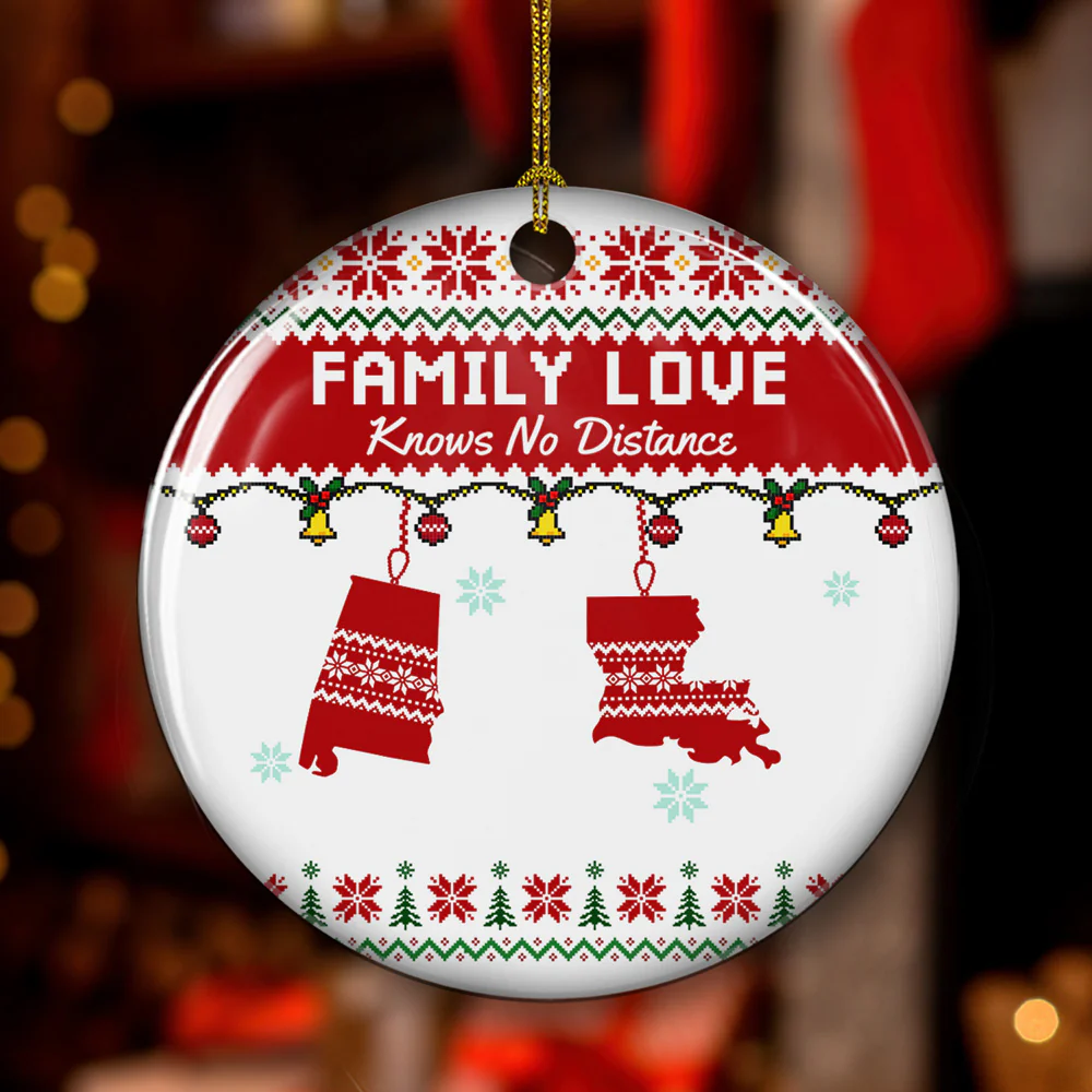 No Matter Where You Are - Personalized Custom Ceramic Ornament - Image 2