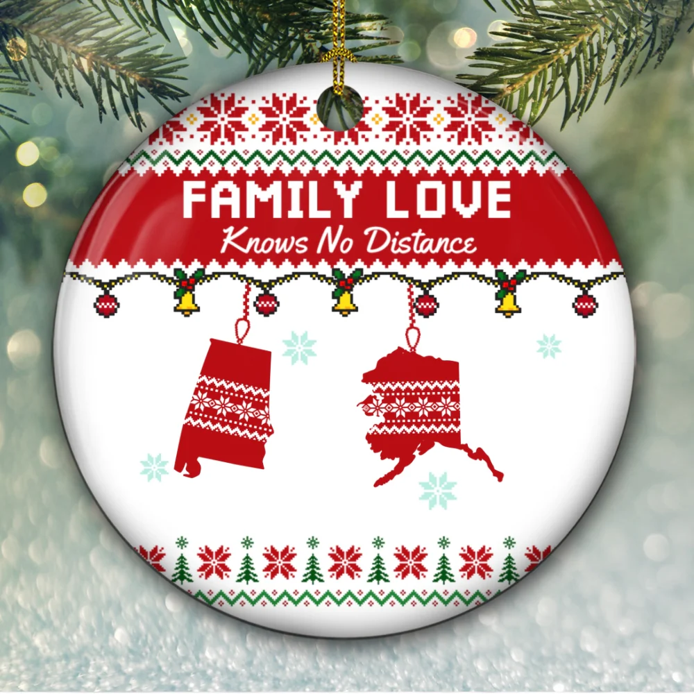No Matter Where You Are - Personalized Custom Ceramic Ornament - Image 6