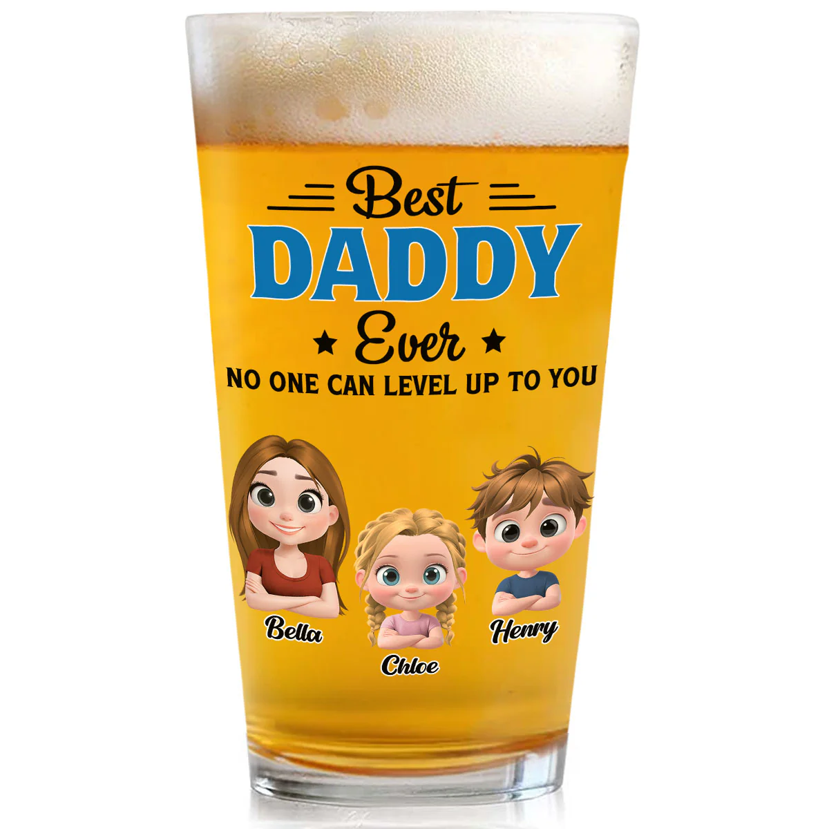 No One Measures Up To You - Personalized Custom Beer Glass