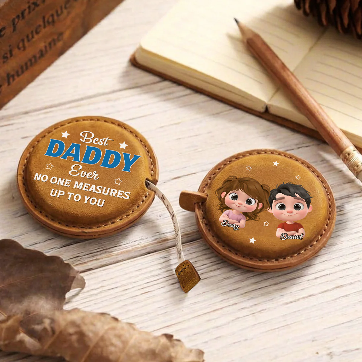 No One Measures Up To You - Personalized Custom Leather Tape Measure