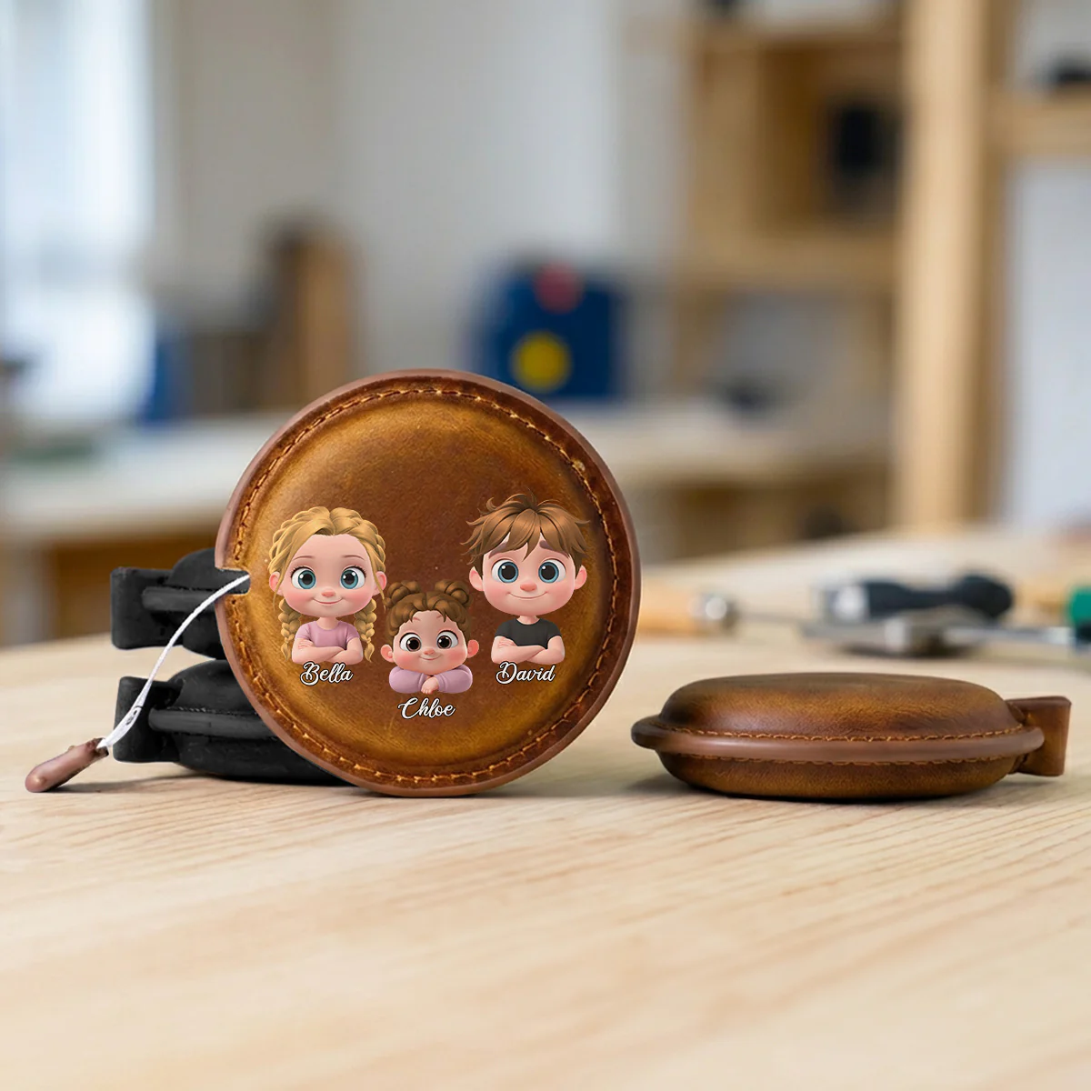 No One Measures Up To You - Personalized Custom Leather Tape Measure - Image 5