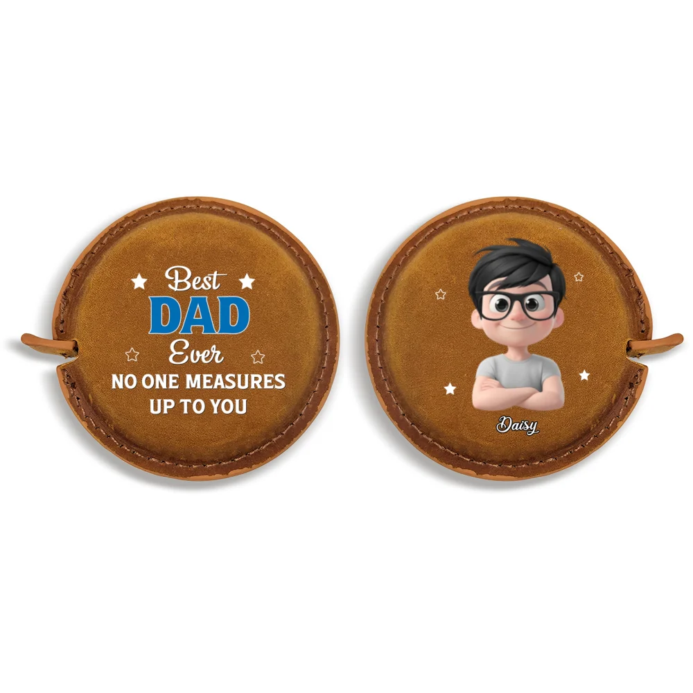 No One Measures Up To You - Personalized Custom Leather Tape Measure - Image 8