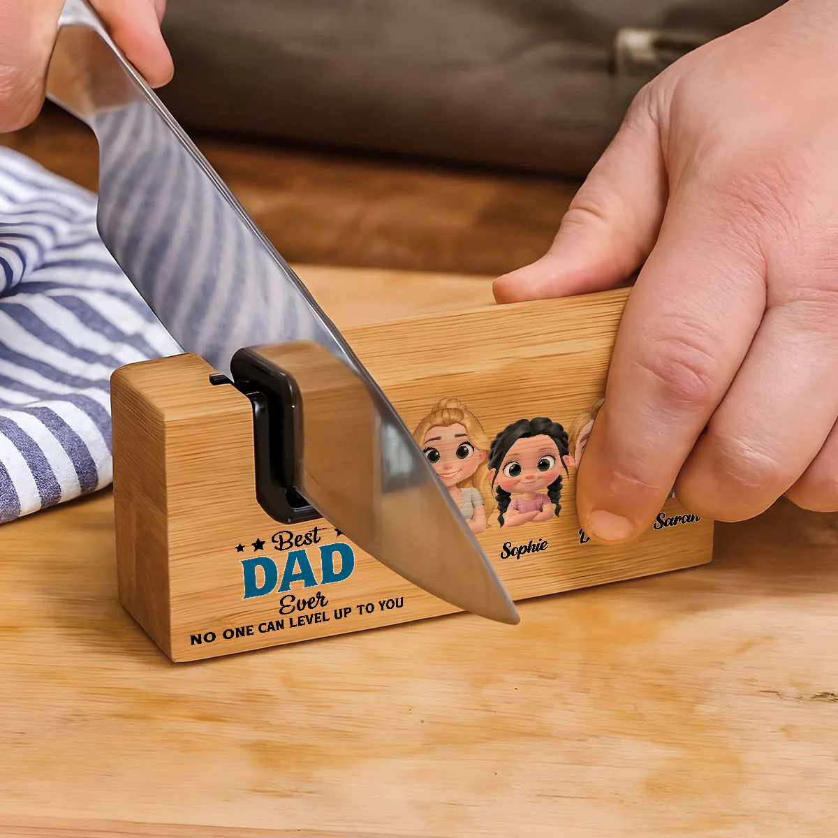 No One Measures Up To You - Personalized Custom Opener Sharpener Stowel - Image 4