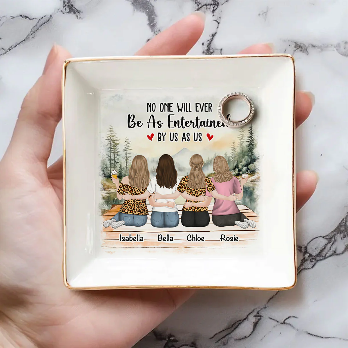 No One Will Ever Be As Entertained - Personalized Custom Jewelry Dish - Image 4