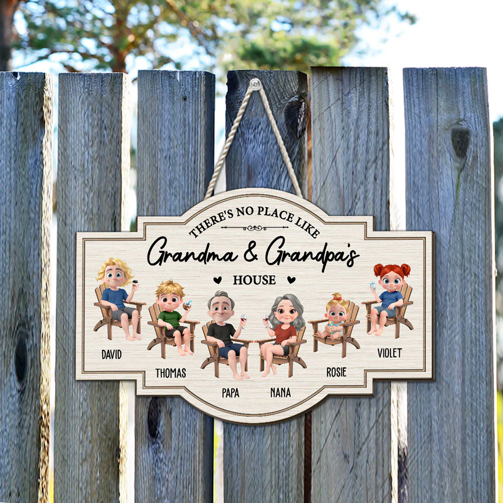 No Place Like Grandma House - Personalized Custom Wood Sign - Image 2