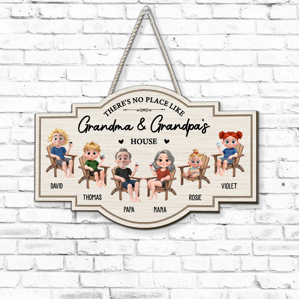 No Place Like Grandma House - Personalized Custom Wood Sign - Image 5
