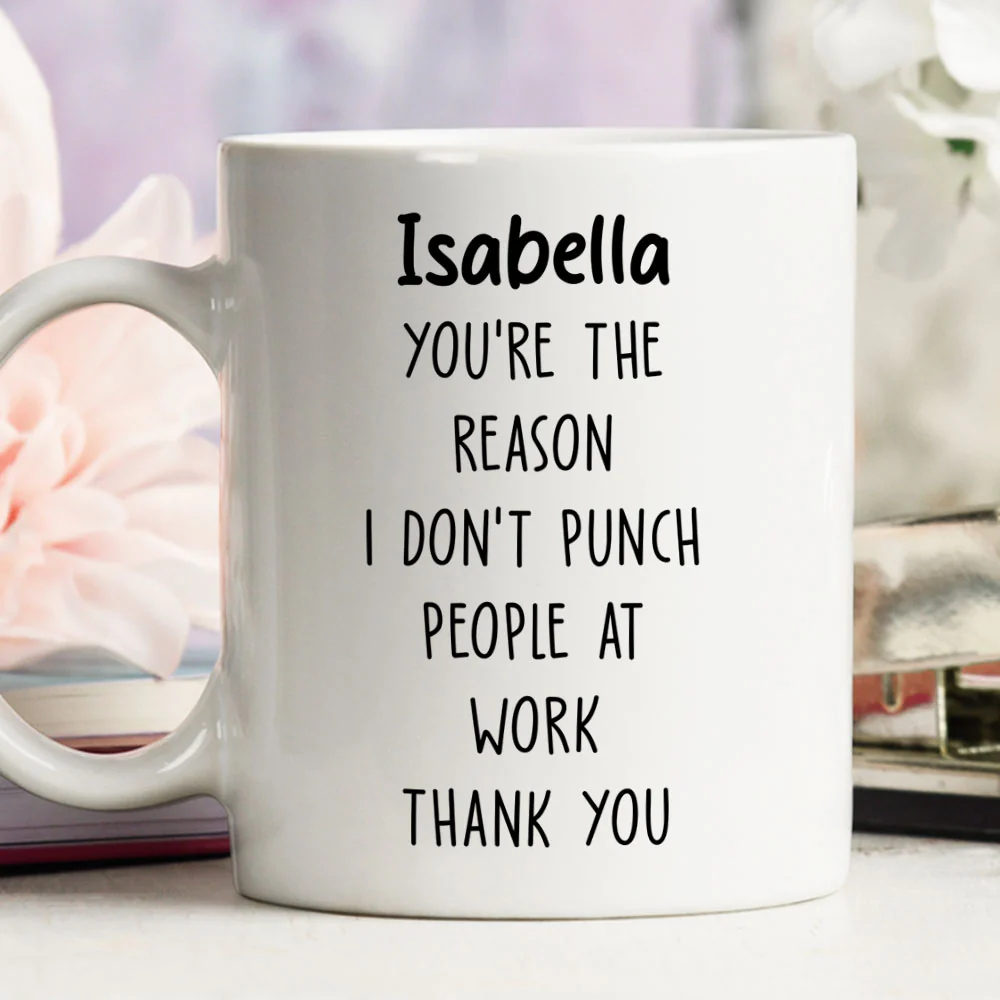 No Punch Coworker - Personalized Custom Coffee Mug - Image 3