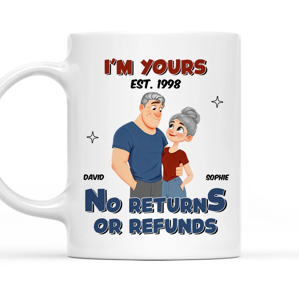 No Refund Cartoon - Personalized Custom Coffee Mug