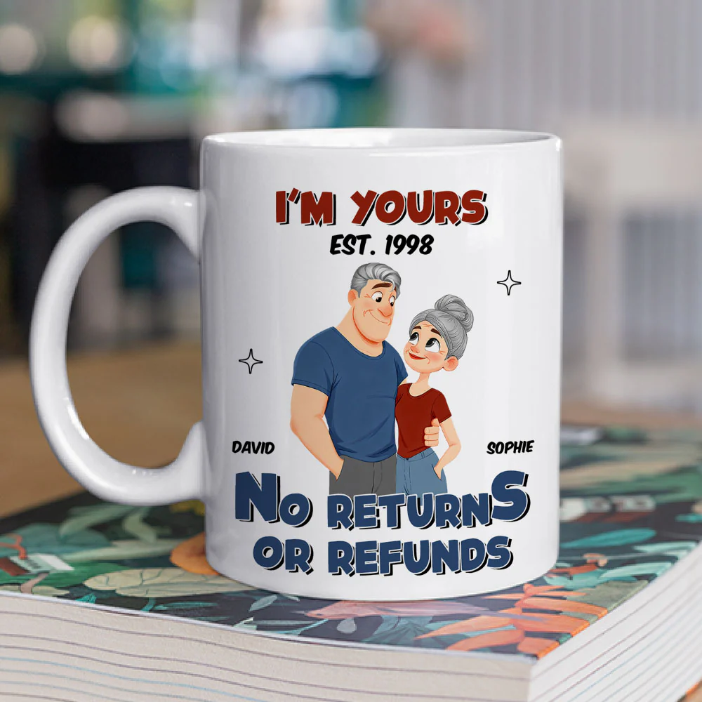 No Refund Cartoon - Personalized Custom Coffee Mug - Image 2