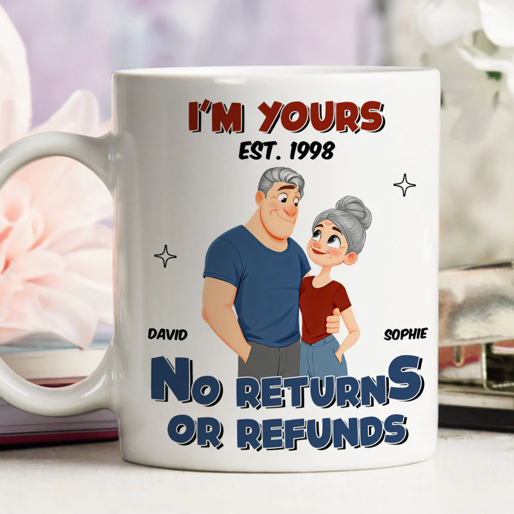 No Refund Cartoon - Personalized Custom Coffee Mug - Image 4
