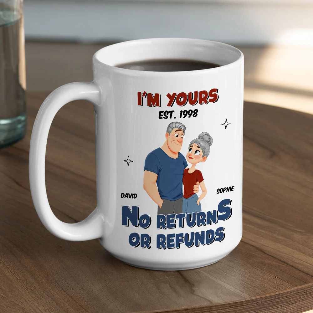 No Refund Cartoon - Personalized Custom Coffee Mug - Image 6