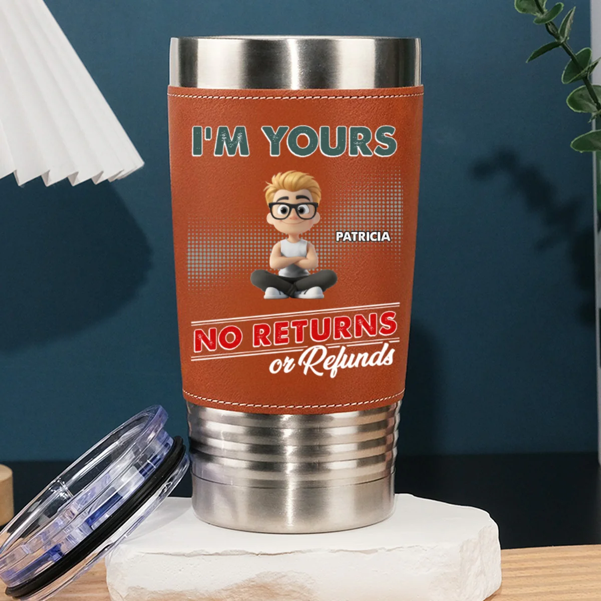 No Refund -  Personalized Custom Leather Tumbler - Image 7