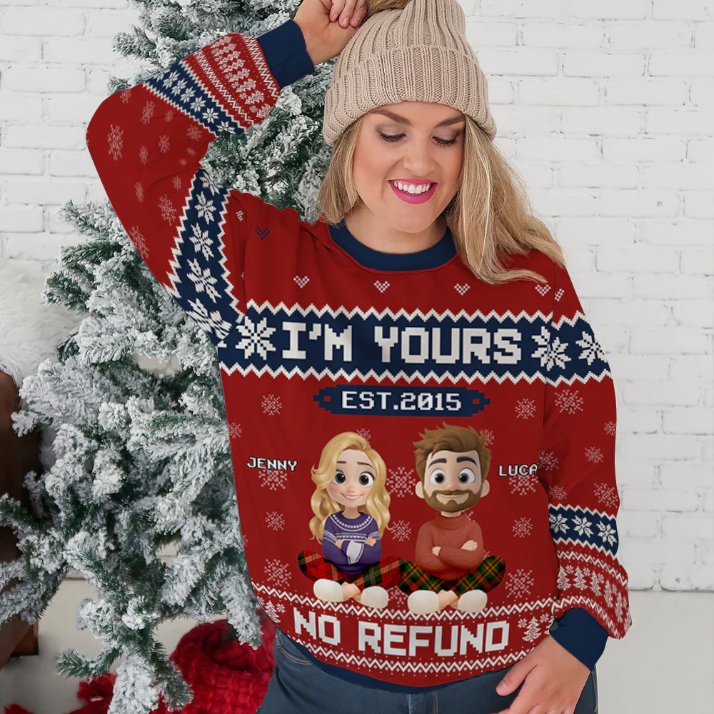 No Return I Am Yours - Personalized Custom All-Over-Print Sweatshirt - Image 2