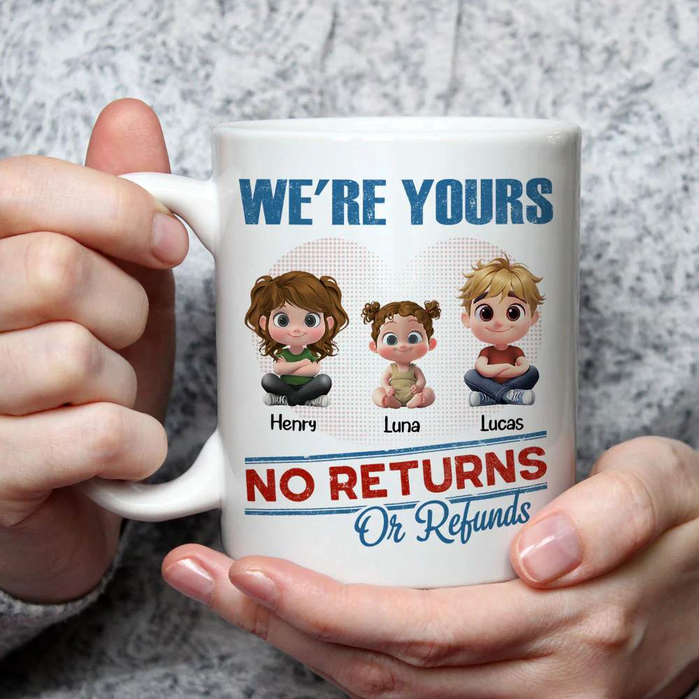 No Returns Or Refunds Kids - Personalized Custom Coffee Mug - Image 3