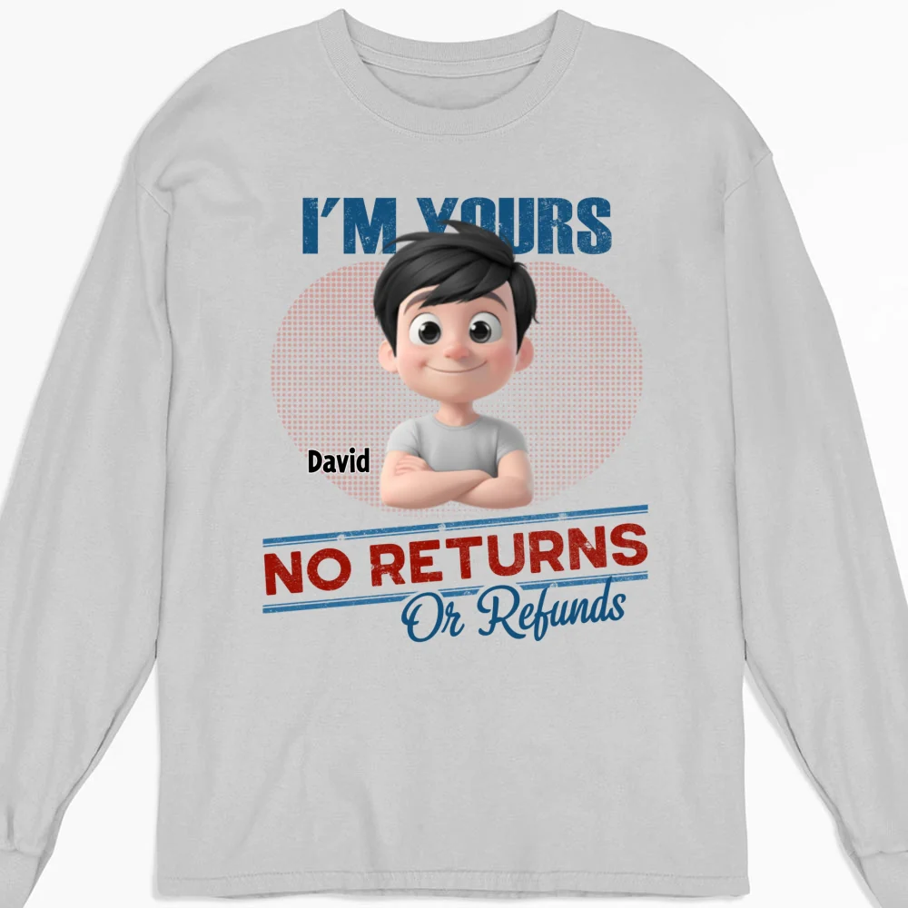 No Returns Or Refunds Kids- Personalized Custom Shirt - Image 9