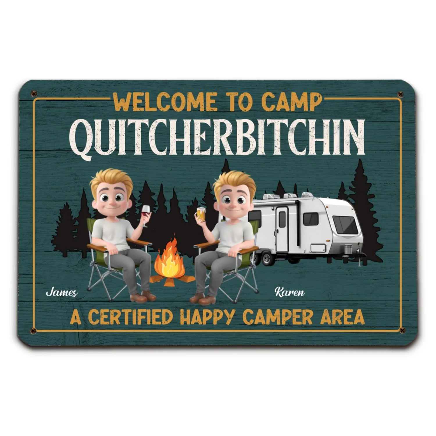 No Whining Is Allowed Here - Personalized Custom Metal Signs - Image 5