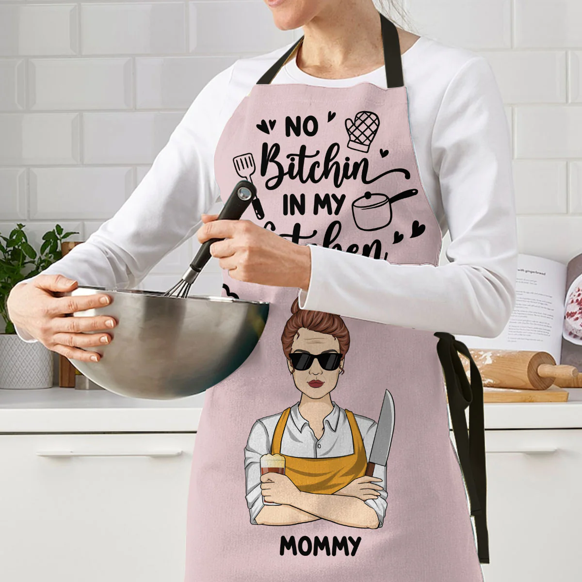 No Whining While I Am Dining - Personalized Custom Apron - Image 2